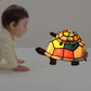 Schneiden Glas Schildkröte Mama und Baby Tischlicht Tiffany 1 Kopf Nachttischlampe für Schlafzimmer