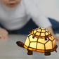 Schneiden Glas Schildkröte Mama und Baby Tischlicht Tiffany 1 Kopf Nachttischlampe für Schlafzimmer