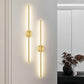 Moderne Lineare LED Wandleuchte - Gold