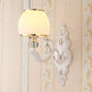 Frendorf | Gebogen Arm Metaal Muurverlichting Moderne Gouden Wandverlichtingsideeën met Geometrische Glazen Schaduw