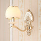 Frendorf | Gebogen Arm Metaal Muurverlichting Moderne Gouden Wandverlichtingsideeën met Geometrische Glazen Schaduw