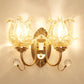 Frendorf | Kromming Wandgemonteerde Lamp Hedendaagse Metallische Gouden Wandlamp met Geometrische Glazen Schaduw