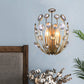 Frendorf | 3 Lichter Pfau Wandmontage Licht Traditionelle Gold Metall und Kristall Wandlampe Licht