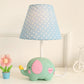 1 Glühbirne Fat Elephant Schreibtischlampe mit Punkt-Schirm Kinder Harz Studie Licht für Baby Schlafzimmer