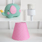 1 Glühbirne Fat Elephant Schreibtischlampe mit Punkt-Schirm Kinder Harz Studie Licht für Baby Schlafzimmer