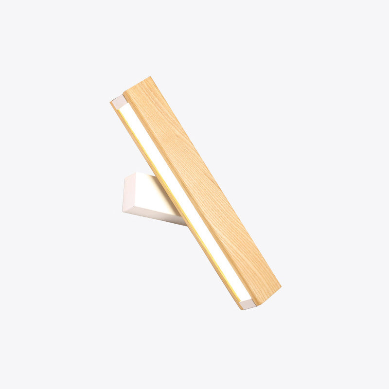 Lineare Leselampe Wandmodern Holz drehbar LED Schlafzimmer Wandleuchte Beleuchtungseinrichtung