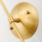 Frendorf | Gold Runde Wandlampe Sconce Modernist 1 Licht Opalglas Wand Montreal Beleuchtung mit Schwanenhalsarm