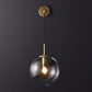 Frendorf | 1 Light Bedside Wall Lamp Simple Golden Wall Lighting Ideas with Global Glass Shade