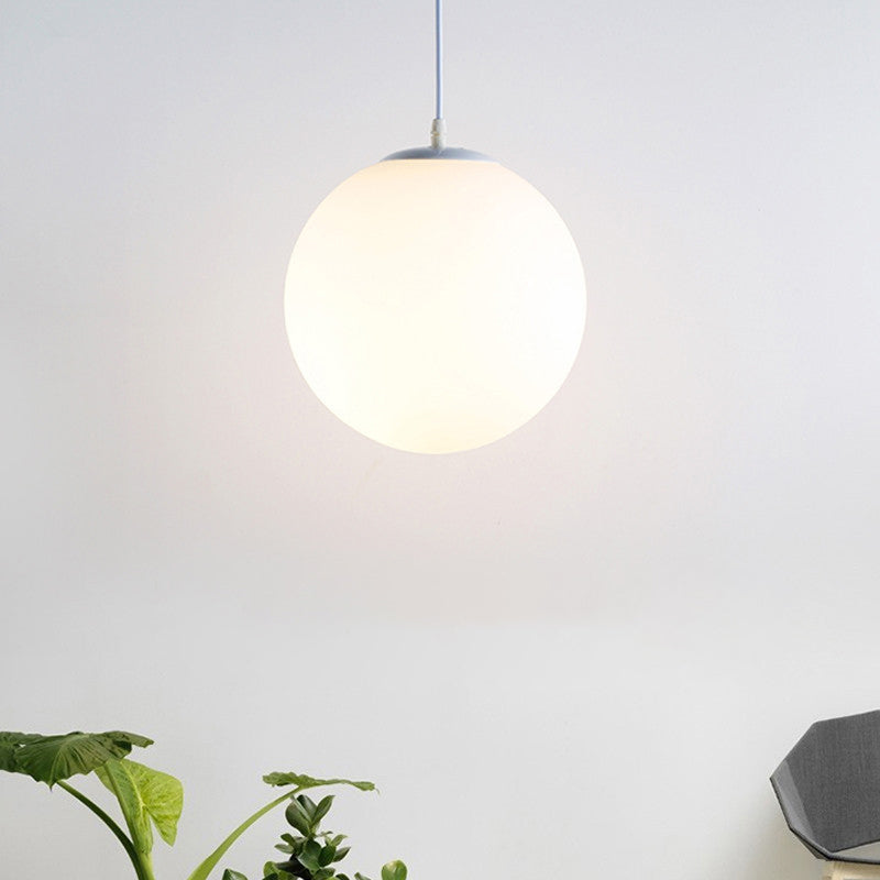 Milchiges Glas Orb Hängeleuchte Moderner Stil 1-Glühbirne Pendelleuchte