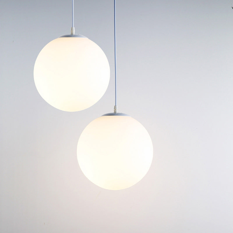 Milchiges Glas Orb Hängeleuchte Moderner Stil 1-Glühbirne Pendelleuchte