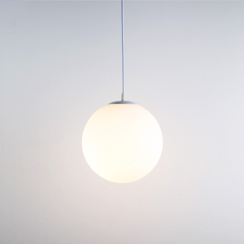 Milchiges Glas Orb Hängeleuchte Moderner Stil 1-Glühbirne Pendelleuchte