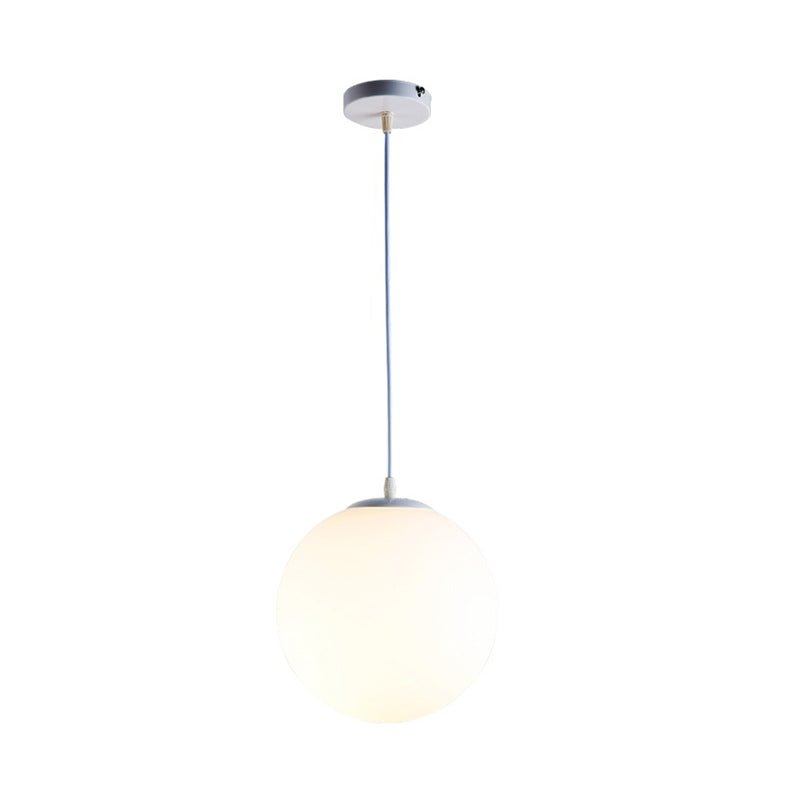 Milchiges Glas Orb Hängeleuchte Moderner Stil 1-Glühbirne Pendelleuchte