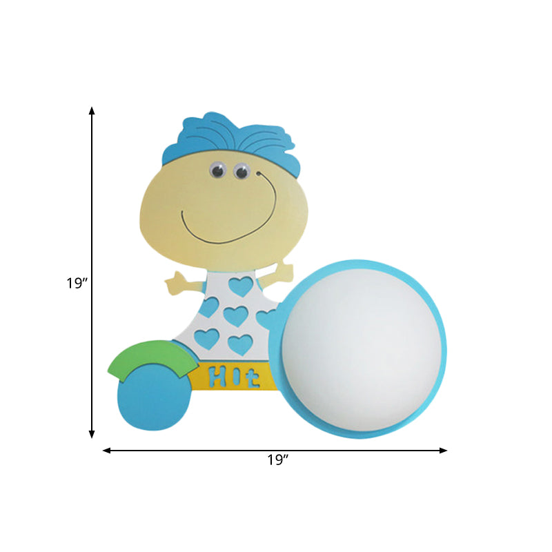 Frendorf | Hout Cartoon Patroon Wandlamp Hedendaagse LED Wandlamp voor Verpleegkamer Slaapkamer