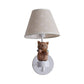 Frendorf | Lieve Huisdier Kat Wandlamp Één Licht Hars Façade Licht met Bloemenschaduw voor Studiekamer