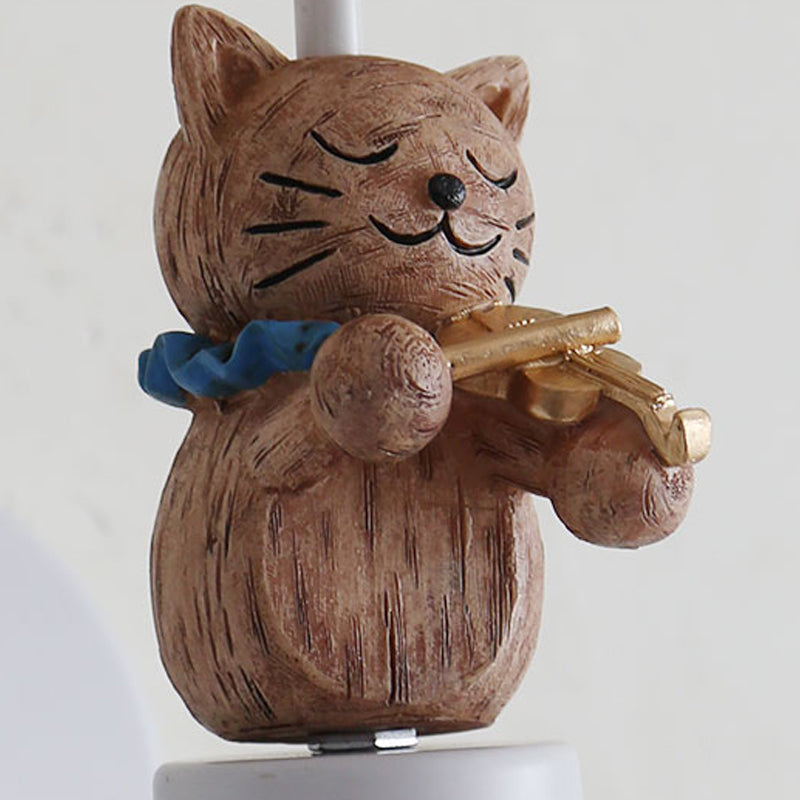Schöne Haustier-Katzen-Wandleuchte Eine Licht Harz Wandleuchte mit floralem Schirm für das Arbeitszimmer