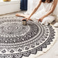 Frendorf | Boho Mandala Teppich Mehrfarbig Baumwollteppich Tierfreundlicher Teppich für Schlafzimmer