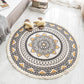 Bohemian Stil Schlafzimmer Teppich Mehrfarbiger Geometrischer Teppich Baumwolle Haustierfreundlicher Teppich