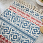Frendorf | Boho Chic Schlafzimmer Teppich Multi-Farben Geometrisches Muster Teppich Baumwolle Maschinenwaschbar Teppich mit Fransen
