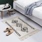 Bohemian Rhombus Indoor Teppich Mehrfarbiger Baumwollteppich Haustierfreundlicher Bereichsteppich für Zuhause