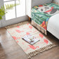 Funky Schlafzimmer Teppich Mehrfarbiger Musterteppich Baumwolle Waschbar Innenraumteppich
