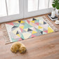 Funky Schlafzimmer Teppich Mehrfarbiger Musterteppich Baumwolle Waschbar Innenraumteppich