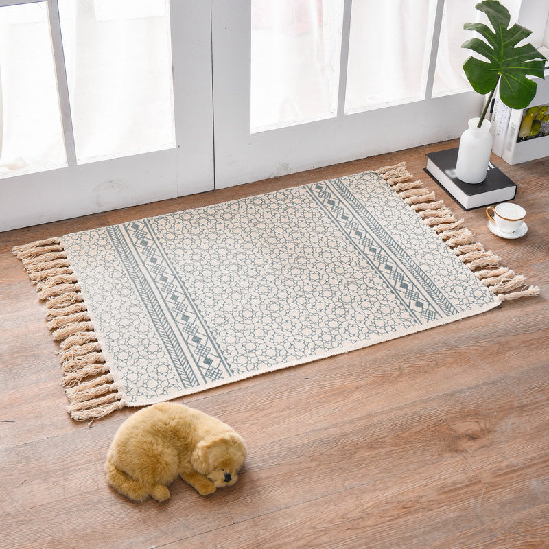 Funky Schlafzimmer Teppich Mehrfarbiger Musterteppich Baumwolle Waschbar Innenraumteppich