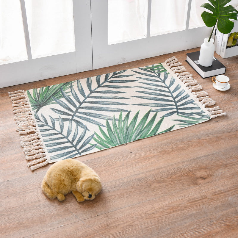 Funky Schlafzimmer Teppich Mehrfarbiger Musterteppich Baumwolle Waschbar Innenraumteppich