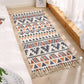 Frendorf | Multifarbige Funky Teppich, Baumwollgeometrische Formen, haustierfreundlicher, maschinenwaschbarer Teppich für das Schlafzimmer