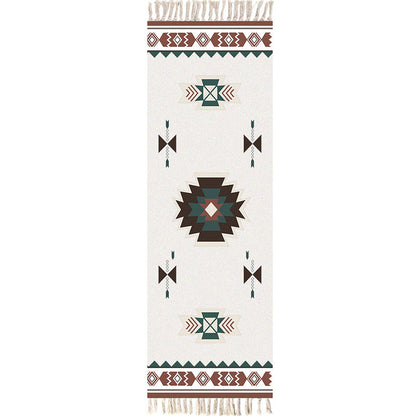 Multicolor Funky Teppich Baumwolle Geometrische Formen Teppich Haustierfreundlich Maschinenwaschbar Teppich für Schlafzimmer