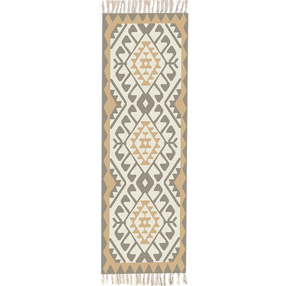 Multicolor Funky Teppich Baumwolle Geometrische Formen Teppich Haustierfreundlich Maschinenwaschbar Teppich für Schlafzimmer