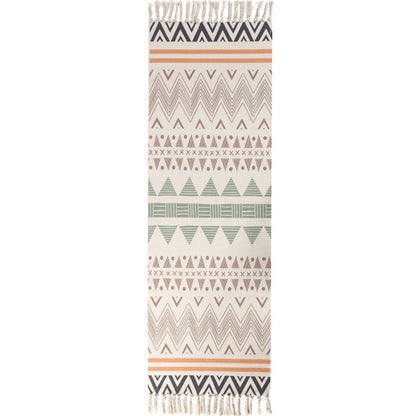 Multicolor Funky Teppich Baumwolle Geometrische Formen Teppich Haustierfreundlich Maschinenwaschbar Teppich für Schlafzimmer