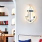 Frendorf | Moderne Anker Wandleuchte mit Thermometer Acryl Weiß Sconce Licht für Wohnzimmer