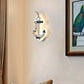 Frendorf | Moderne Anker Wandleuchte mit Thermometer Acryl Weiß Sconce Licht für Wohnzimmer