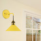 Frendorf | Kegel Shade Metaal Wandlamp Verlichting Industrieel Enkelvoudige Gloeilamp Woonkamer Muur Gemonteerde Lamp in Zwart/Grijs/Wit