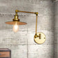 Frendorf | Metalen Messing Wandlamp Brede Flare 1-Licht Industrie Wandgemonteerde Verlichting voor Eetkamer