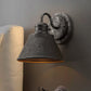 Frendorf | Metalen Antiek Zilveren Wandlamp Conus 1-Licht Industriële Wandverlichting voor Slaapkamer
