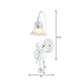 Frendorf | Moderne Witte Wandlamp Klokschaduw 1 Kop Metaal Wandlamp met Engel voor Kinderkamer