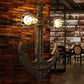 Frendorf | Exposed Bulb/Gecageerde Schaduw Metaal Wandlamp Industrieel 2 Lichten Binnen Gewoonte Lamp in Grijs voor Koffiehuis