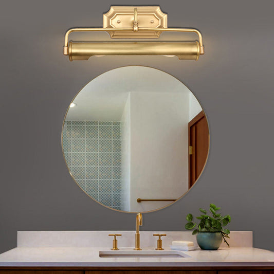 Frendorf | 2 Lampen Metalen Vanity Verlichting Traditioneel Gouden Tube Vormige Badkamer Muurlicht Armatuur