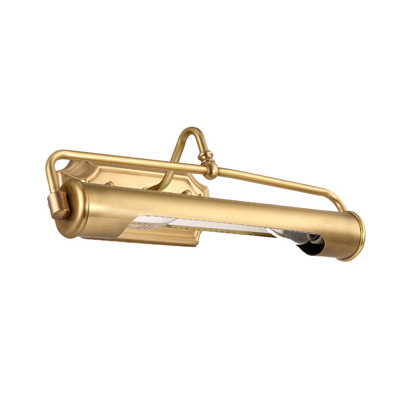 Frendorf | 2 Lampen Metalen Vanity Verlichting Traditioneel Gouden Tube Vormige Badkamer Muurlicht Armatuur
