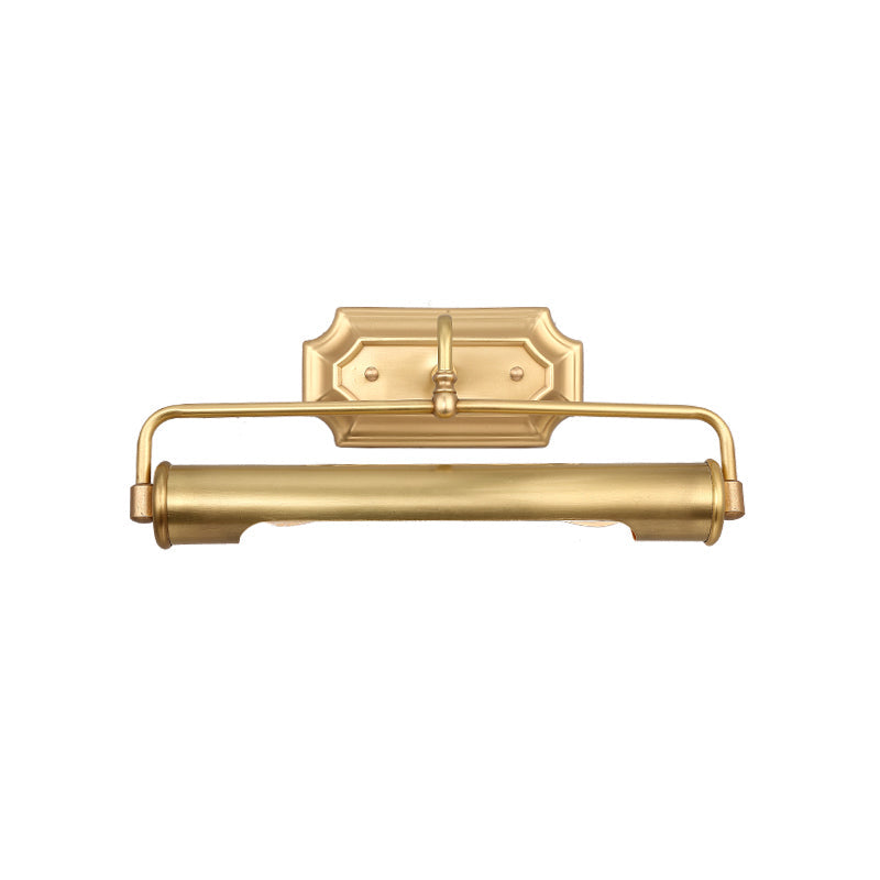 Frendorf | 2 Lampen Metalen Vanity Verlichting Traditioneel Gouden Tube Vormige Badkamer Muurlicht Armatuur