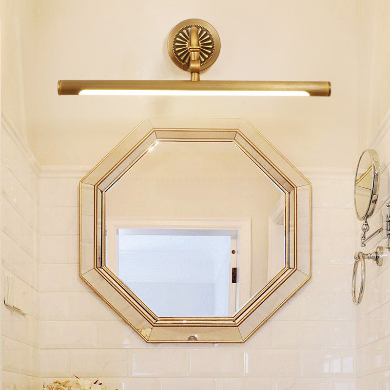 Frendorf | Stabförmige Powder Room LED Wandbeleuchtung Ideen Einfachheit Metall Gold Vanity Wandleuchte Licht
