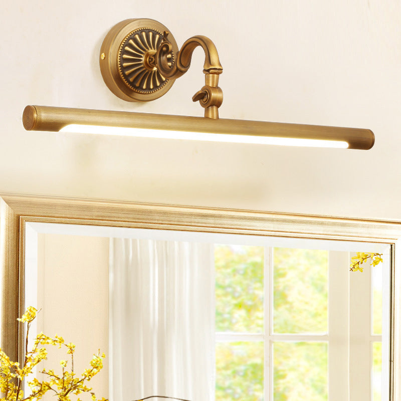 Frendorf | Stabförmige Powder Room LED Wandbeleuchtung Ideen Einfachheit Metall Gold Vanity Wandleuchte Licht