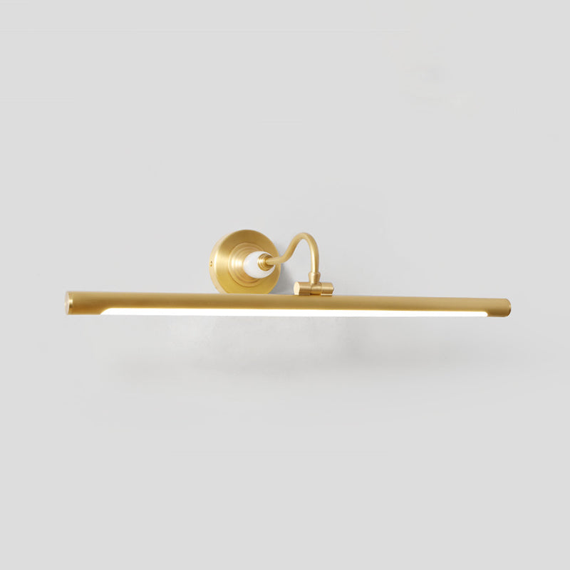 Frendorf | Stabförmige Powder Room LED Wandbeleuchtung Ideen Einfachheit Metall Gold Vanity Wandleuchte Licht