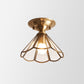Frendorf | GoldenAura - Koloniale Semi Flush Mount-Beleuchtung