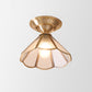 Frendorf | GoldenAura - Koloniale Semi Flush Mount-Beleuchtung
