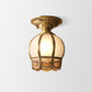 Frendorf | GoldenAura - Koloniale Semi Flush Mount-Beleuchtung