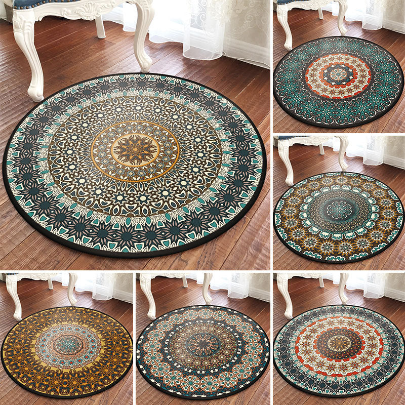 Traditioneller Multi Color Marokkanischer Teppich Polypropylen Mandala Teppich Anti-Rutsch Maschinenwaschbar Fleckenresistenter Teppich für Rom