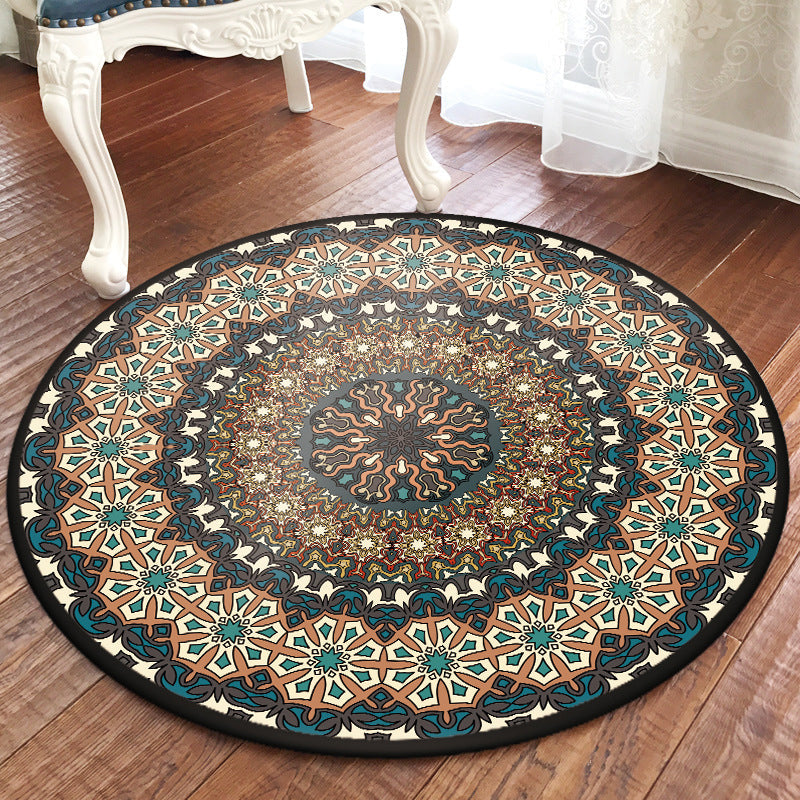 Traditioneller Multi Color Marokkanischer Teppich Polypropylen Mandala Teppich Anti-Rutsch Maschinenwaschbar Fleckenresistenter Teppich für Rom