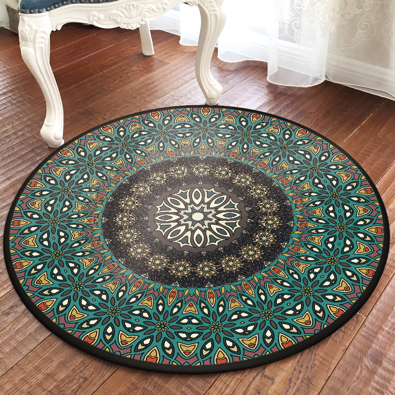 Traditioneller Multi Color Marokkanischer Teppich Polypropylen Mandala Teppich Anti-Rutsch Maschinenwaschbar Fleckenresistenter Teppich für Rom